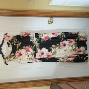 Perceptions New York Floral Sleeveless A-line Dress